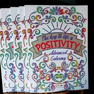 Adult Coloring - The Key to Life is Positivity Advanced Coloring Book